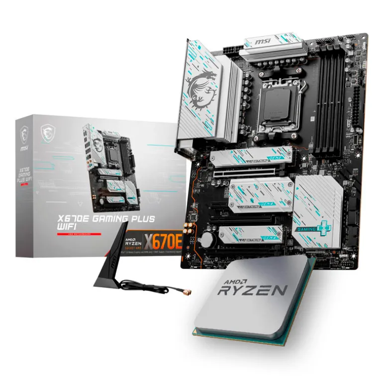 Pack MSI X670E Gaming Plus WIFI + AMD Ryzen 9 7950X Tray