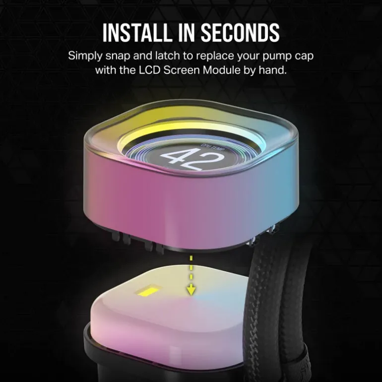 Pantalla Corsair iCUE LINK LCD Modulo Negro