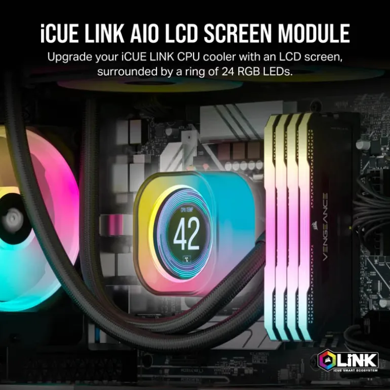 Pantalla Corsair iCUE LINK LCD Modulo Negro