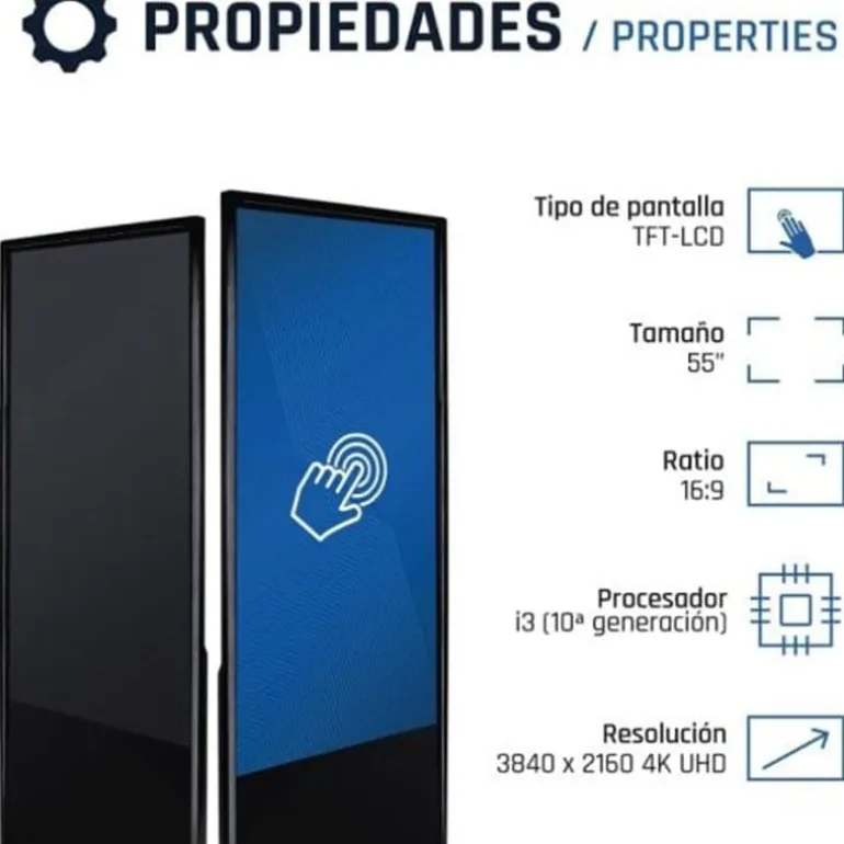 Pantalla Digital iggual ORCHID IGG318799 55" LED UHD 4K Tótem Táctil