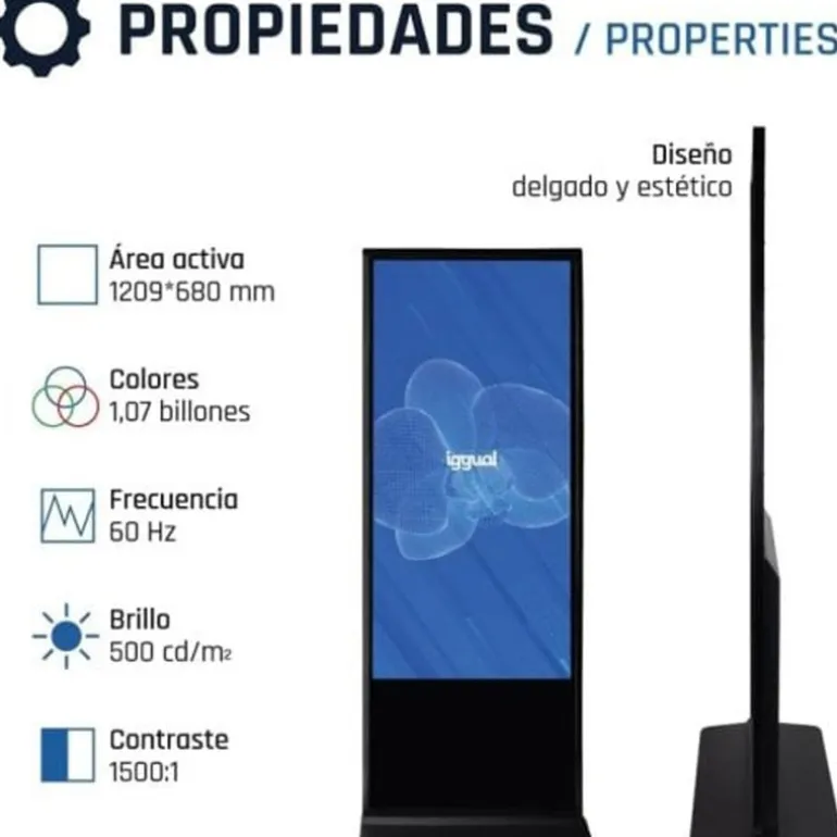 Pantalla Digital iggual ORCHID IGG318799 55" LED UHD 4K Tótem Táctil