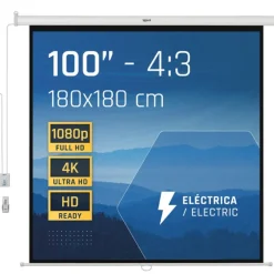 Pantalla Proyección iggual PSIES180 Eléctrica 100" 180x180cm