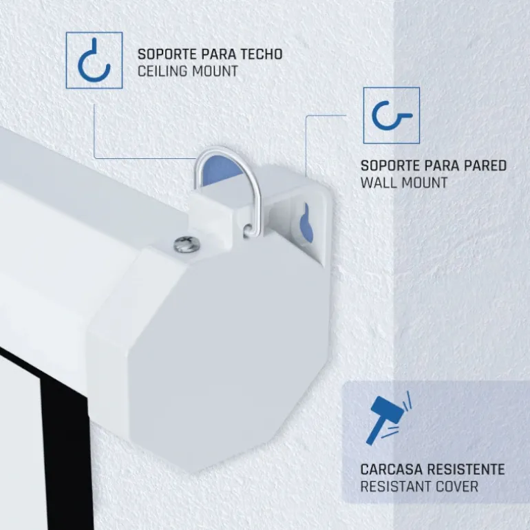Pantalla Proyección iggual PSIES180 Eléctrica 100" 180x180cm