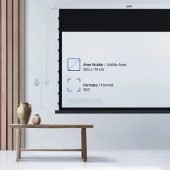 Pantalla Proyección iggual PSIXS203 Eléctrica Tensionada 92