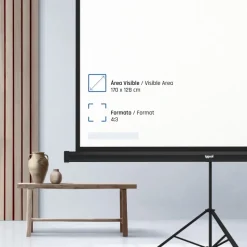 Pantalla Proyección iggual PSITS176 84" 176x134cm Con Trípode+Bolsa