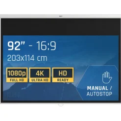 Pantalla Proyección iggual PSIMS203 Manual 92" 203x114cm