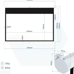 Pantalla Proyección iggual PSIMS203 Manual 92" 203x114cm