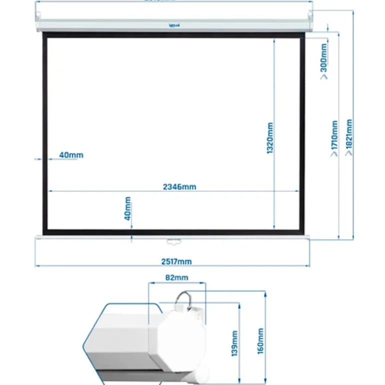 Pantalla Proyección iggual PSIMS234 Manual 106" 234x131cm