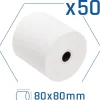 Papel Térmico iggual Pack 50 Rollos Sin BPA 80x80mm