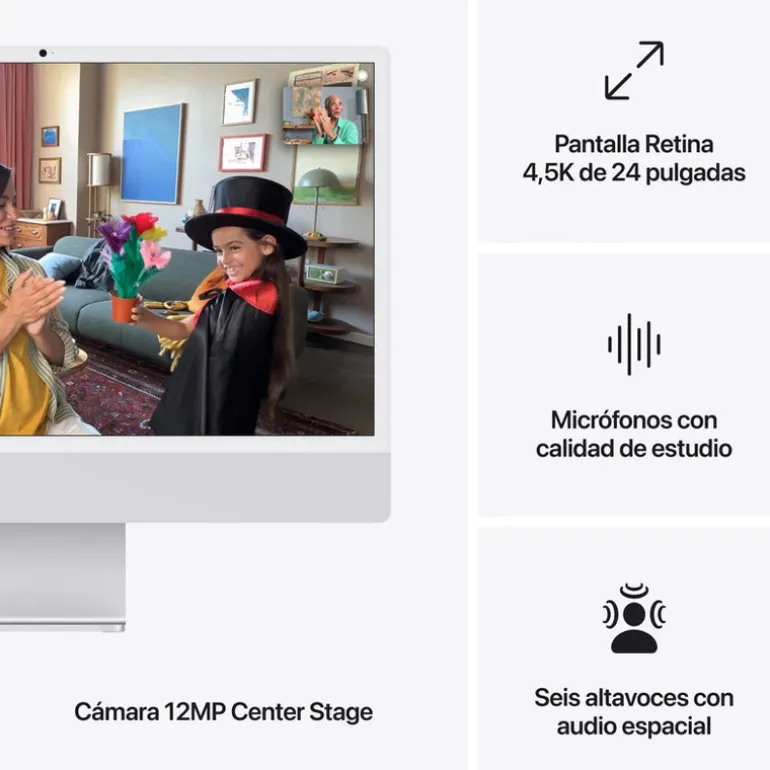 PC Todo En Uno Apple iMac M4 16GB 512GB 24" macOS Plata