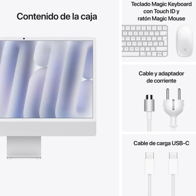 PC Todo En Uno Apple iMac M4 16GB 512GB 24" macOS Plata