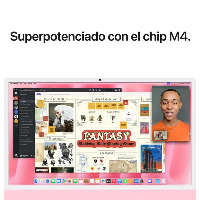 PC Todo En Uno Apple iMac M4 24GB 512GB 24" macOS Rosa
