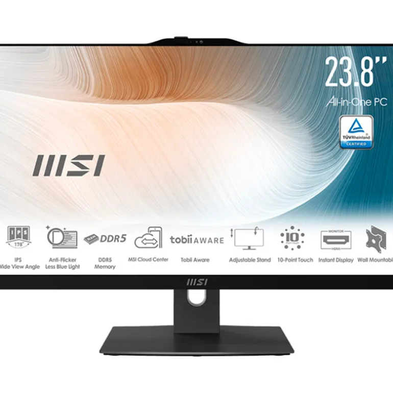 PC Todo En Uno MSI Modern AM242P 1M-1498ES i7-150U 16GB 512GB 24" FreeDOS Negro