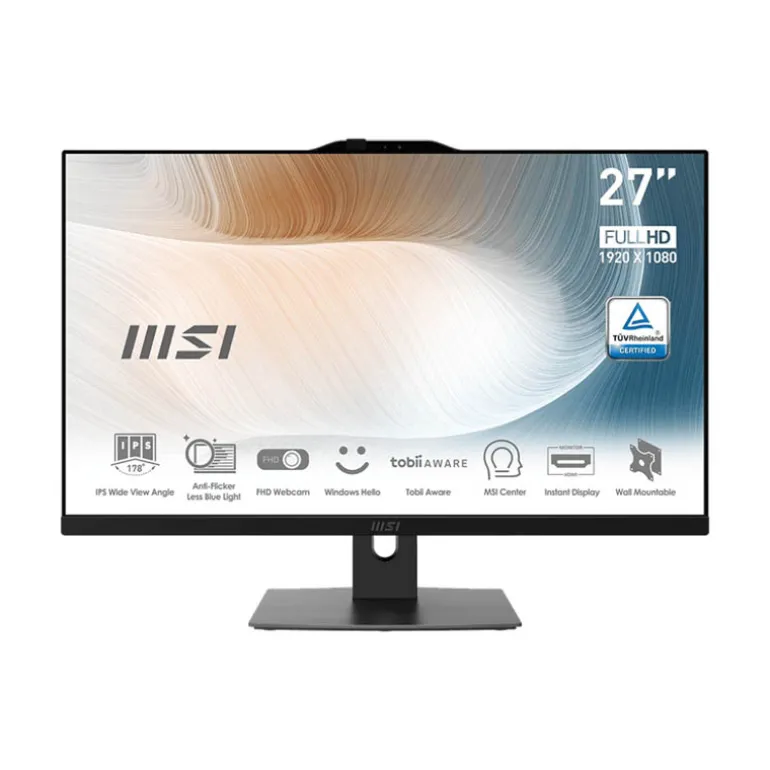 PC Todo En Uno MSI Modern AM272P 12M-672ES i7-1260P 16GB 256GB 27" W11H Negro