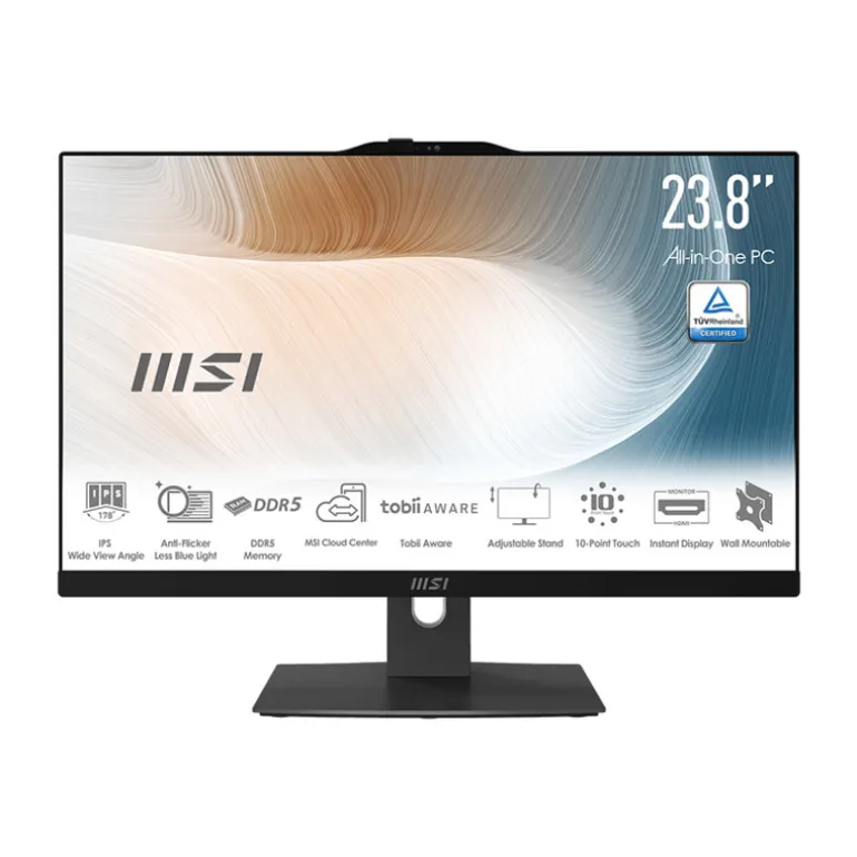 PC Todo En Uno MSI Modern AM242P 1M-1289ES i5-120U 16GB 512GB 24" FreeDOS Negro