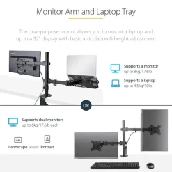 Peana Startech Soporte Portátil + Brazo VESA 32