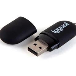 Pendrive iggual PEN16 Lápiz USB 2.0 16GB Negro Con Tapa