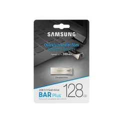 Pendrive Samsung Bar Plus 128GB USB 3.1 Plata Titanio