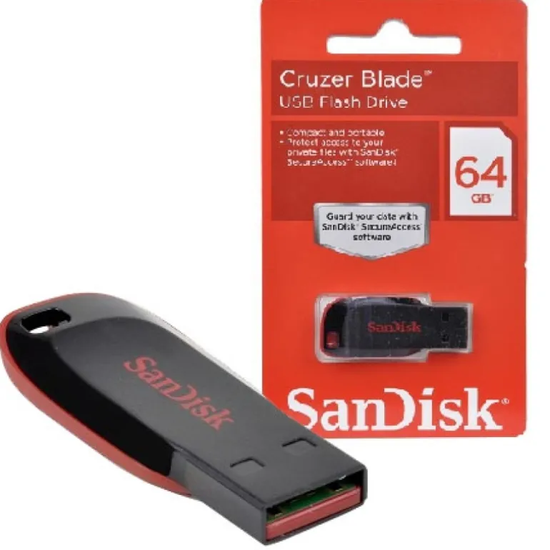 Pendrive Sandisk Cruzer Blade 64GB USB 2.0 Negro