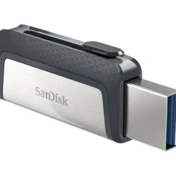 Pendrive Sandisk Dual Ultra 64GB USB Tipo C Plata