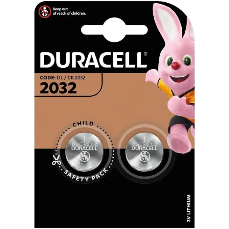 Pila Duracell Botón Litio CR2032 Pack 2