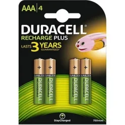 Pila Duracell Recargable AAA Pack 4