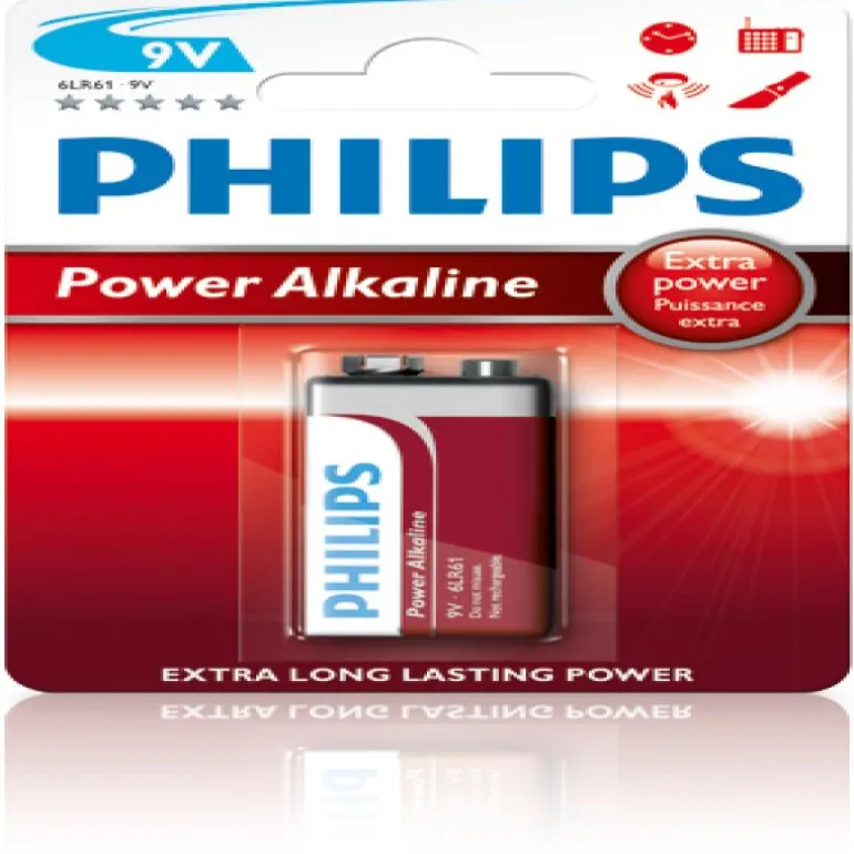 Pila Philips Alcalina 9V 6LR61