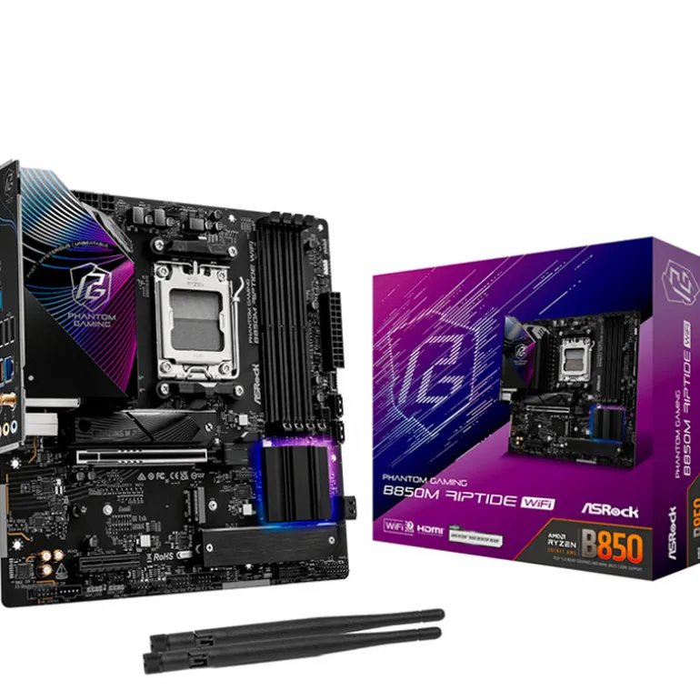 Placa Base ASRock Phantom Gaming B850M Riptide WIFI Socket AM5