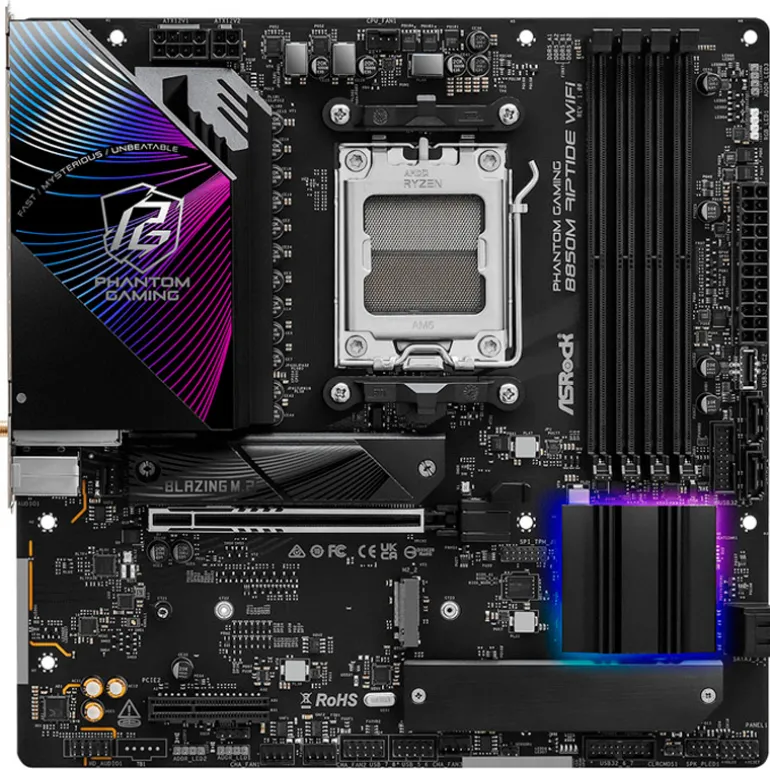 Placa Base ASRock Phantom Gaming B850M Riptide WIFI Socket AM5