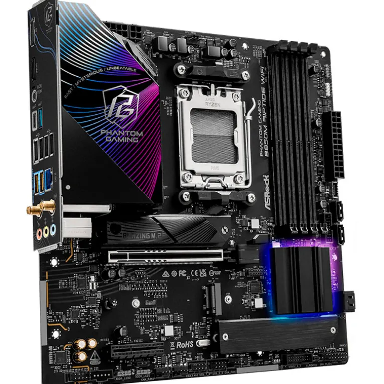 Placa Base ASRock Phantom Gaming B850M Riptide WIFI Socket AM5