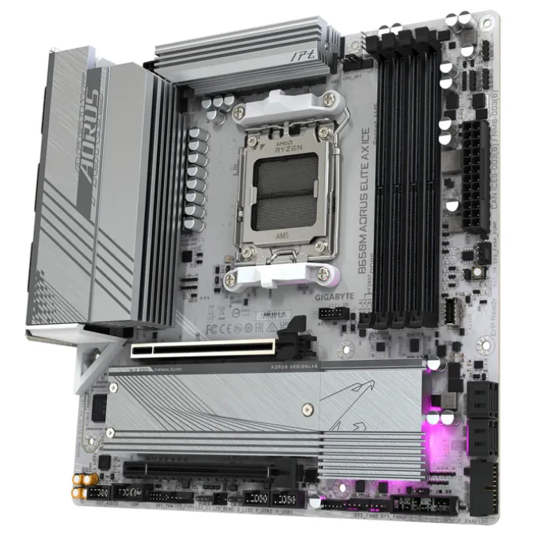 Placa Base Gigabyte B650M AORUS Elite AX ICE Socket AM5