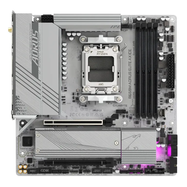 Placa Base Gigabyte B650M AORUS Elite AX ICE Socket AM5