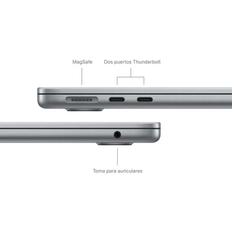 Portátil Apple MacBook Air 13 M3 8GB 256GB 13" macOS Gris Espacial