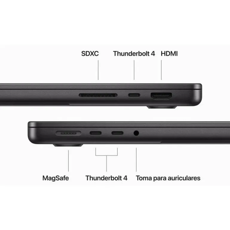 Portátil Apple Macbook Pro 14 M3 Max 36GB 1TB 14" Negro