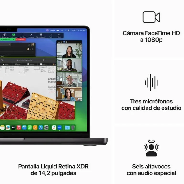 Portátil Apple Macbook Pro 14 M3 Max 36GB 1TB 14" Negro