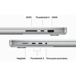 Portátil Apple Macbook Pro 14 M3 Pro 18GB 512GB 14" Plata