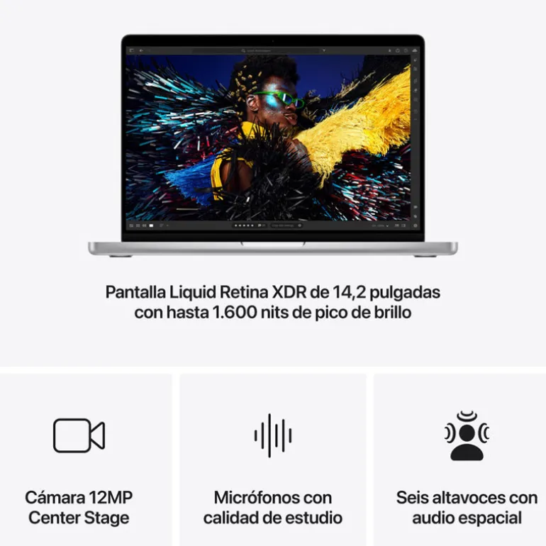 Portátil Apple MacBook Pro M4 Pro 24GB 1TB 14" macOS Plata