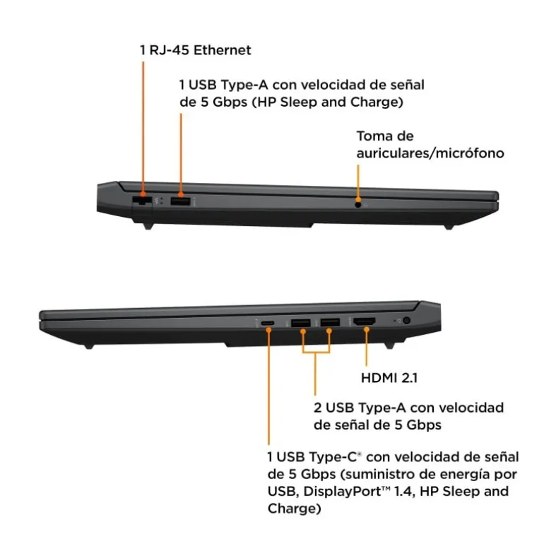 Portátil HP Victus 16-S0009NS R7-7840HS RTX 4050 16GB 512GB 16.1" FreeDOS