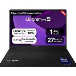 Portátil LG Gram Pro AI 16Z90TR-E.AP88B U7-255H 32GB 1TB 16" W11P