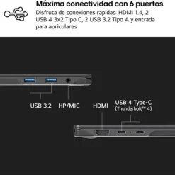 Portátil LG Gram 14ZD90RU i5-1334U 16GB 512GB 14" FreeDOS