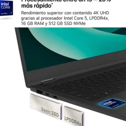 Portátil LG Gram 16Z90R 16Z90RU-G.AP55B i5-1334U 16GB 512GB 16