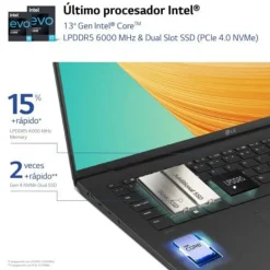 Portátil LG Gram 17Z90R-E.AD75B i7-1360P RTX 3050 32GB 512GB 17