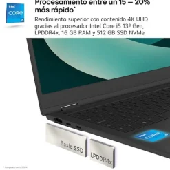 Portátil LG Gram 14Z90RU i5-1334U 16GB 512GB 14" W11P
