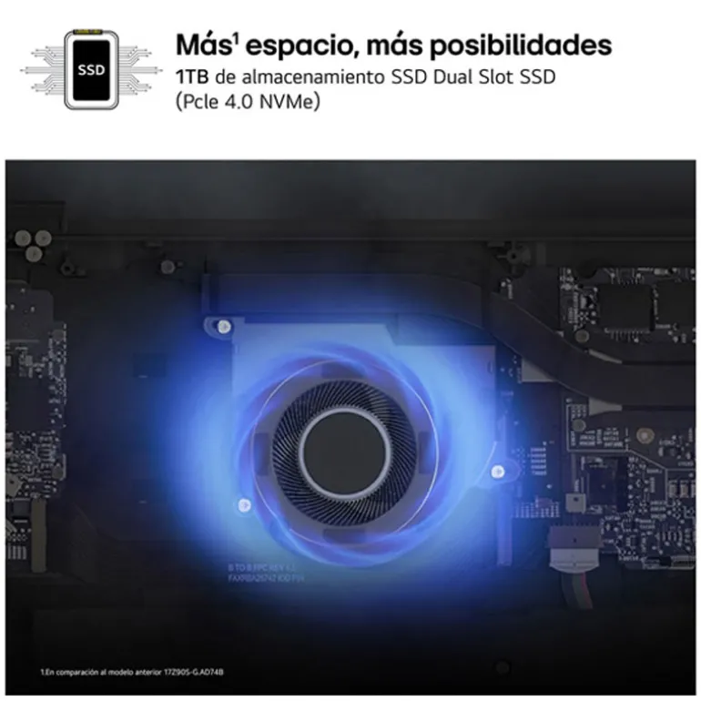 Portátil LG Gram 17Z90S U7-155H 16GB 1TB 17" W11H