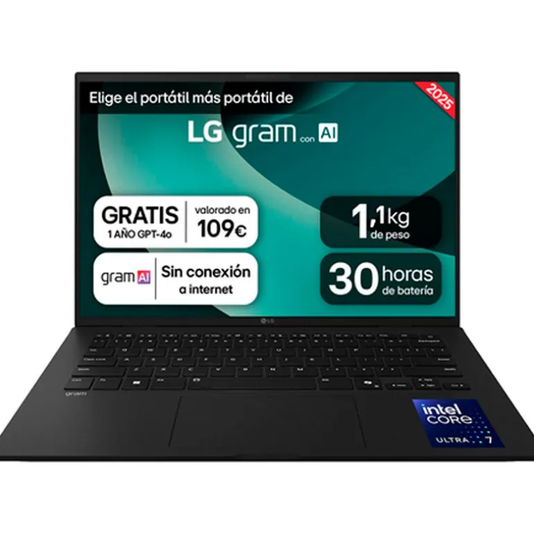 Portátil LG Gram 14Z90T-G.AD8BB U7-255H 32GB 2TB 14" W11H