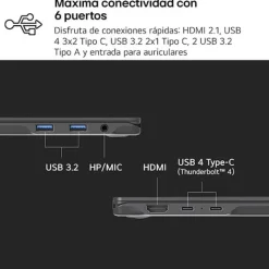 Portátil LG Gram 14Z90T-G.AD8BB U7-255H 32GB 2TB 14" W11H