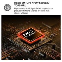 Portátil LG Gram 15Z80T-G.AS58B AMD Ryzen AI 5 340 16GB 1TB 15.6