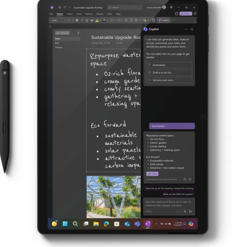 Portátil Microsoft Surface Pro 11 Gen Copilot+ PC Snapdragon X Elite 16GB 512GB 13" W11P Negro