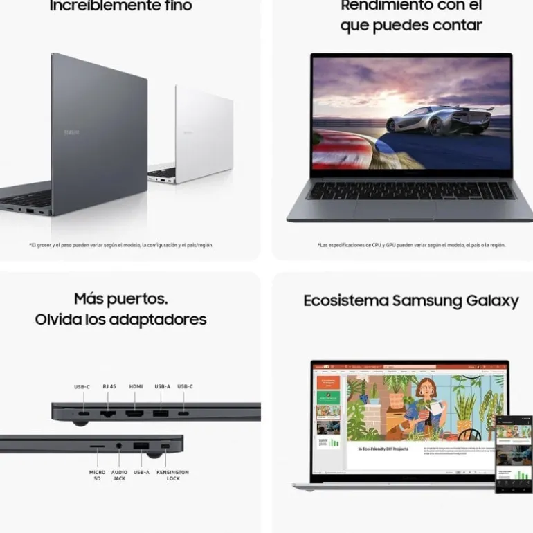 Portátil Samsung Galaxy Book4 i7-1355U 16GB 512GB 15.6" W11H
