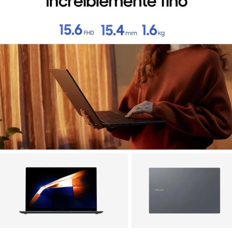 Portátil Samsung Galaxy Book4 i7-1355U 16GB 512GB 15.6" W11H